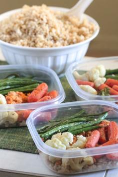 Spicy Honey Chicken Vegetable Rice Bowls Recipe (Meal Prep)