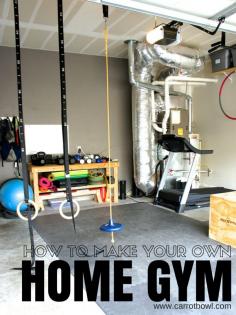 How to make a Home Gym | Create your own home gym with items you'll use! Workout at home in your garage gym. Carrot Bowl will show you how | TodaysCreativeLife.com