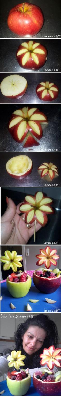 cute apple decoration / fruit cups