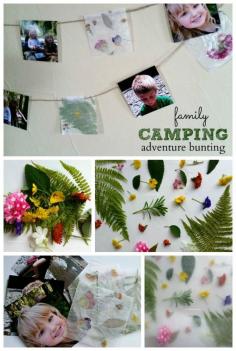 
                    
                        Pressed flowers and family pics to remember your camping trip.
                    
                