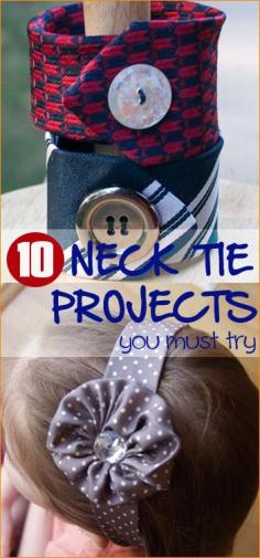 
                    
                        10 Must Try Tie Projects.  Get creative with these awesome ideas of turning neck ties into bracelets, headbands, bags, quilts and more.
                    
                