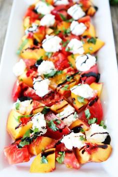 Heirloom Tomato, Peach, and Feta Salad Recipe