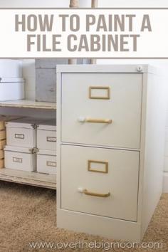 Painting file cabinets is easy and makes your storage so much more beautiful!