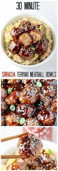 Hey hey hey! I have a spicy little surprise for you today: Healthy 30 Minute Sriracha Teriyaki Meatball Bowls. This recipe is fast, fiercely flavorful, and fun to make! It’s win-win din-din all around. Today is all about this quick, easy, and hella delicious dinner. I have been on a quick and easy dinner rampage the …