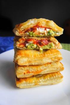 Avocado, Cream Cheese & Salsa Pockets | The Kitchen Life of a Navy Wife (can used Pillsbury Crescent Dough Sheets in place of puff pastry)