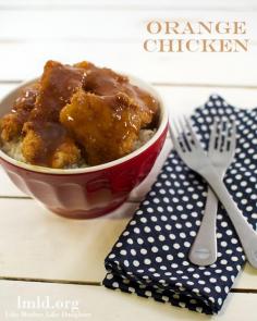 This homemade orange chicken is seriously better than take out. Yum! #recipes #dinner #orangechicken