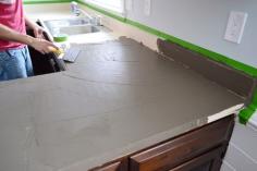 - concrete over laminate? I am obsessed with polished concrete countertops -Trying Our Hand At Ardex Concrete Counters | Young House Love
