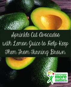 Turn that "brown" upside down! Keep your AVOCADOS fresh!