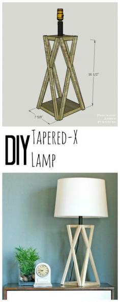 DIY Tapered-X Lamp {Pneumatic Addict}