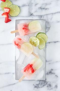 Fruity Popsicles. These look delicious.