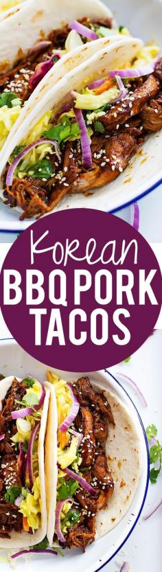 
                    
                        Slow Cooker Korean BBQ Pork Tacos | Creme de la Crumb
                    
                