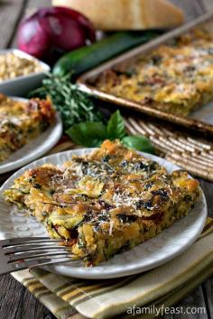 Scarpaccia (Zucchini Tart) - this recipe has such fantastic flavors...