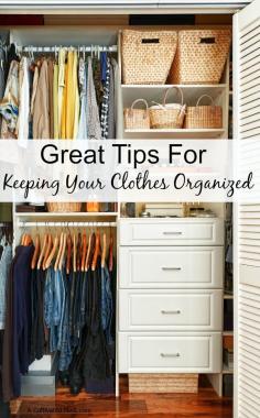 Getting ready in the morning is so much easier when your closets and dressers are neat and tidy. Great simple tips for keeping your clothes organized!