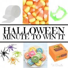 One of our very favorite games to play at parties is “Minute To Win It” and I thought it would be fun to come up with unique ways to make it spooky and fun! These are sure to be a hit at your next Halloween party…. SPIDER RING TOSS How to play: 1.  Two players …