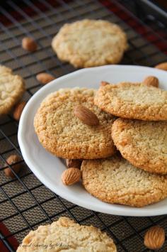 Chewy almond cookies, super yummy, very sweet.