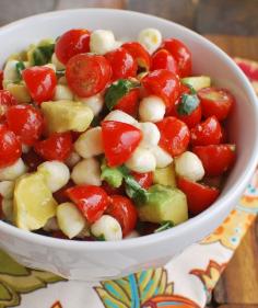 Tomato, Avocado, and Mozzarella Salad