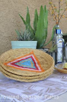
                    
                        Painted Wicker Charger Plates | Take ordinary wicker paper plate holders from drab to fab! | Easy DIY Home craft project | See the tutorial on TodaysCreativeLif...
                    
                