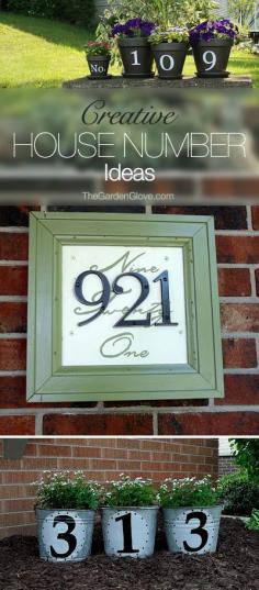 Address numbers // Creative DIY House Numbers • Great ideas & tutorials