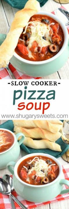 
                    
                        Slow Cooker Pizza Soup
                    
                