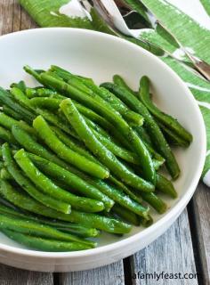 I love tarragon!! Green Beans with Tarragon - this is the absolute best way to prepare green beans!  The tarragon and garlic powder are the perfect seasoning for green beans!
