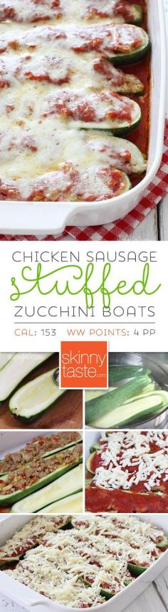 
                    
                        Sausage Stuffed Zucchini Boats – my favorite LOW-CARB summer recipe!
                    
                