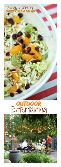 
                    
                        Outdoor Entertaining with Orange Cranberry Summer Slaw Salad
                    
                
