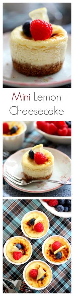 You'll be craving for this mini lemon cheese cake! #delicious #cheesecake