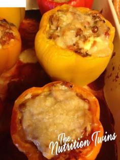 Skinny Cheesy Stuffed Peppers | Only 220 Calories! | Rich & Satisfying