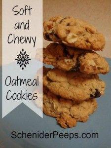 Soft and Chewy Oatmeal Cookies #Oatmeal, #OatmealCookies, #Raisins #HomestyleCooking