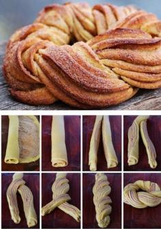 Braided Cinnamon Sweet Bread -- really want to try this with my favorite cinnamon roll recipe