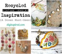 repurposing furniture ideas | Recycled Vintage Jewelry Inspiration