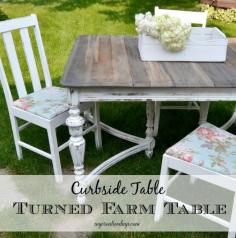 
                    
                        Do you love a good curbside rescue? Do you want to redecorate your home but have a very tight budget? Check out this Curbside Table Turned Farmhouse Table from mycreativedays.com.
                    
                