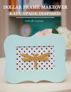 I'm a huge fan of Kate Spade and her famous polka dots. In this DIY frame project I gave a $1 Michaels surface a Kate-inspired makeover and it looks great!
