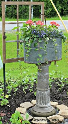 How To Add Vertical Interest to the Flower Garden via OrganizedClutter.net