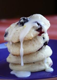 Fresh Blueberry Cookies recipe | from RecipeGirl.com