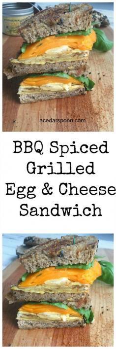 BBQ Spiced Grilled Egg and Cheese Sandwich