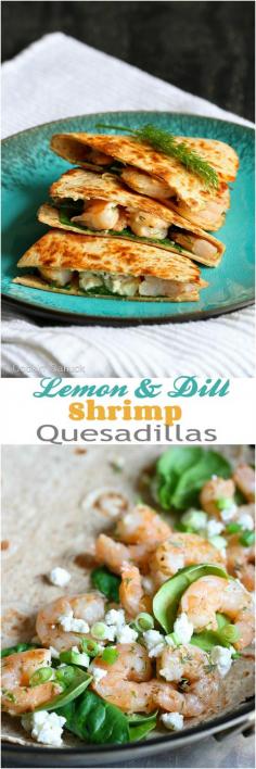 
                    
                        Lemon Dill Shrimp Quesadilla Recipe...257 calories and 6 Weight Watchers PP | cookincanuck.com #healthy
                    
                