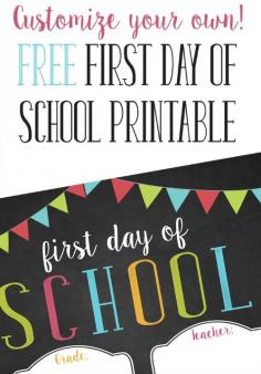 Can you believe the first day of school will be here soon? Preserve the memories with pictures of the kids holding a printable first day of school sign with their grade and teacher’s name. Grab this customizable free first day of school printable for your little learners heading back to school.