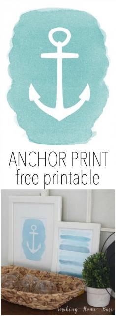 Free Anchor Printable Download- transfer to wood