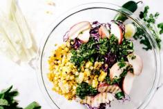 
                    
                        peach and corn coleslaw
                    
                