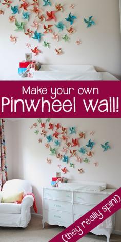 Sometimes whimsy is best! Every once in a while you need to ditch practical and embrace the magical. A DIY Pinwheel Wall is just that!