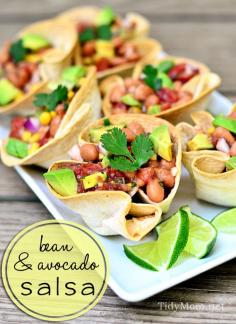bean and avocado salsa recipe. Awesome Appetizer- sub black beans for the pinto beans