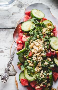 Then eat. Preferably alongside some kind of grilled meat. | How To Make A Delicious and Easy Watermelon Salad equal amount of lime and hoisin sauce