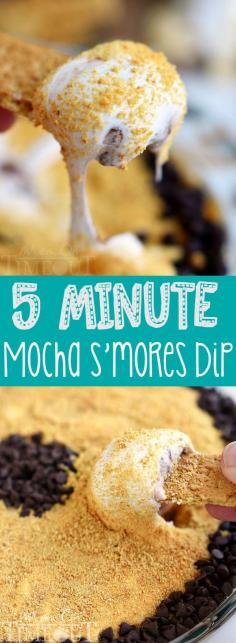 
                    
                        Make this 5 Minute Mocha S'mores Dip and satisfy everyone's deepest s'mores cravings all year long! This easy recipe makes a decadent dessert or amazing appetizer perfect for a crowd!| MomOnTimeout.com | #IDelightIn10 #ad
                    
                