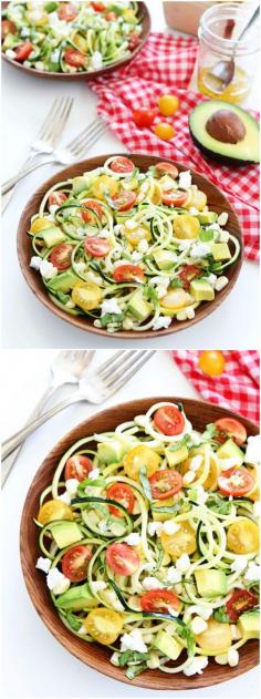 
                    
                        Summer Zucchini Noodle Salad Recipe on twopeasandtheirpo... This fresh and healthy salad is perfect for summertime!
                    
                