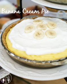 Banana Cream Pie - This delicious and simple banana cream pie is full of banana flavor with a great graham cracker crust!