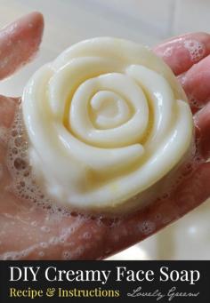 Make your own high quality, creamy face soap that cleanses while leaving your skin moisturised and soft. Recipes and soap making instructions
