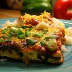 Chili Rellenos Casserole @keyingredient #cheese #cheddar #casserole