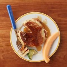 Put an unexpected twist on brunch this weekend with these Coconut Milk Pancakes with Maple Lime Syrup. Yours kids will love them!
