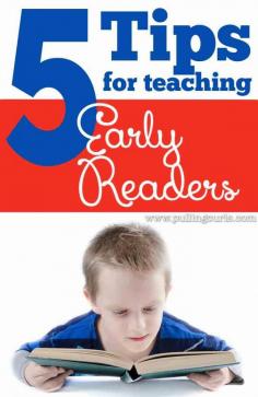 Teaching early readers takes some know how and perseverance.  Here's my own 5 tips that had all 3 of my kids up and reading at age 3.  Pinned over 1k times!